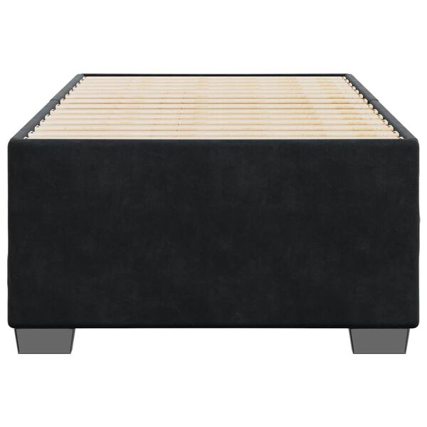 vidaXL Bed Frame Black Velvet, plywood, engineered wood Twin Bed Frame