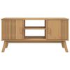 vidaXL TV Cabinet Brown Solid pine wood Medium TV Cabinet Rectangular