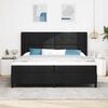 vidaXL LED Box Spring Bed with Mattress Black 78.74 x 78.74 in Fabric