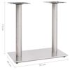 vidaXL Bistro Table Leg Silver Stainless Steel 27.6 x 15.7 x 28.3 in