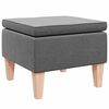 vidaXL Stool Dark grey 100% Polyester, Rubber wood Compact Simple
