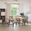 vidaXL Dining Table Light brown Solid oak wood Large Adjustable Feet