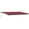 vidaXL Retractable Awning Burgundy