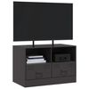 vidaXL TV Cabinet Black Cold-rolled steel Medium TV Cabinet