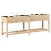 vidaXL Garden Planter Beige 80.12 x 20.87 x 30.12 in Solid Fir Wood