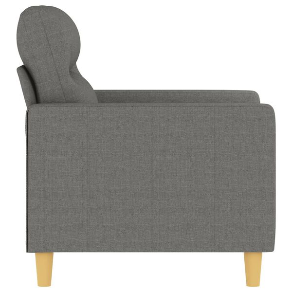 vidaXL Sofa Chair Dark Grey Fabric (100% polyester), metal, plywood Single