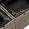 vidaXL Garden Sofa Set Gray PE rattan, steel, polyester, solid acacia wood