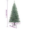 vidaXL Artificial Christmas Tree Green and white PET, Metal, Plastic, PVC
