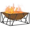 vidaXL Fire Pit Brown 31.50 x 31.50 x 15.75 in Steel
