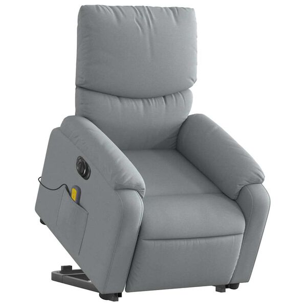 vidaXL Electric Stand Up Massage Recliner Chair Light gray