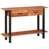 vidaXL Console Table Brown and Black 43.31 x 11.81 x 29.53 in