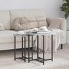vidaXL Side Table Set 2 pcs Grey Sonoma and Black