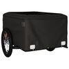 vidaXL Bike Trailer Black and Gray 99.2 lb Iron