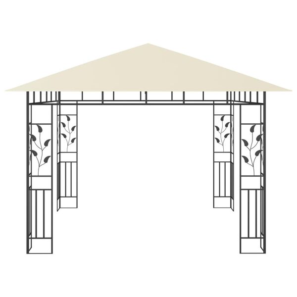 vidaXL Gazebo with Mosquito Net 9.8'x9.8'x9' Cream 0.6 oz/ft²