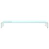 vidaXL TV Stand Green Tempered glass, plastic 43.3 in Sleek TV Stand