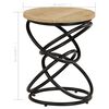 vidaXL End Table Brown and Black Solid mango wood Medium Durable