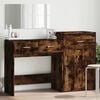 vidaXL Dressing Table Set Smoked Oak Engineered wood, glass Medium