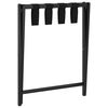 vidaXL Luggage Rack Black 27"x15"x22.8" Bamboo