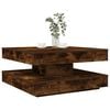 vidaXL Coffee Table Smoked Oak Engineered Wood Medium Rotatable