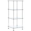 vidaXL Shelf Transparent Tempered Glass 15.7x15.7x39.4 in Display Shelf