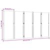 vidaXL 5-Panel Room Divider Light Gray 137.8"x70.9"