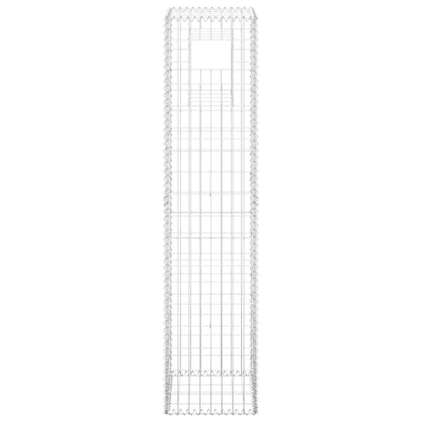 vidaXL Gabion Basket Posts 2 pcs 15.7"x15.7"x70.9" Iron