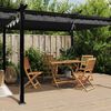vidaXL Garden Gazebo Anthracite Aluminum Large Retractable