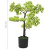 vidaXL Artificial Cypress Bonsai Plant Green and black Plastic
