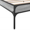 vidaXL Bed Frame Grey Sonoma Engineered Wood, Metal Single Durable