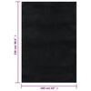 vidaXL Rug Black 100% Polyester 63 x 90 in Foldable Area Rug
