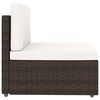 vidaXL Garden Lounge Set Brown and cream white