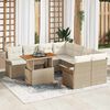 vidaXL Garden Sofa Set with Cushion beige and cream