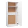 vidaXL Wardrobe High gloss white Engineered wood Compact Wardrobe