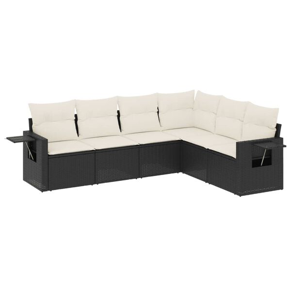vidaXL Garden Sofa Set Black