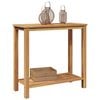 vidaXL Console Table Brown 33.46 x 13.78 x 29.53 in Solid Teak Wood