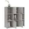 vidaXL Book Cabinet Concrete grey Engineered wood Medium Book Cabinet