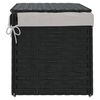 vidaXL Laundry Basket with Lid Black 21.9x13.8x13.4" Poly Rattan