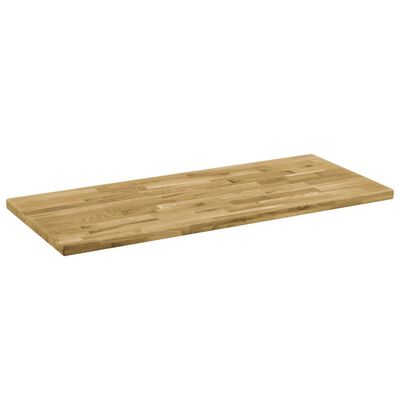 vidaXL Table Top Solid Oak Wood Rectangular 1.7" 39.4"x23.6"