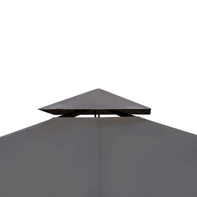 vidaXL Poly Rattan Gazebo with Dark Gray Roof 10' x 10'