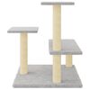 vidaXL Cat Tree Light Grey Engineered wood, plush, sisal Medium Durable