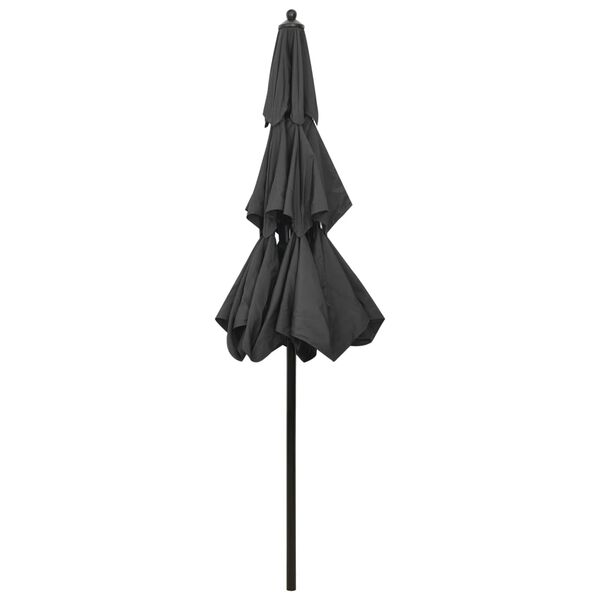 vidaXL Parasol Anthracite UV protective polyester, powder-coated aluminum
