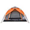 vidaXL Camping Tent Dome 4-Person Gray and Orange Quick Release