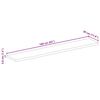 vidaXL Table Top Natural Solid rough mango wood 63 x 11.8 x 1.5 in