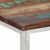 vidaXL Coffee Table Silver Stainless steel, solid reclaimed wood Medium