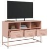 vidaXL TV Cabinet Pink Steel 39.6 x 15.4 x 23.8 in TV Cabinet