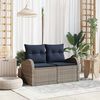 vidaXL Garden Sofa Gray 124 x 62 x 85 cm poly rattan