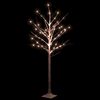 vidaXL Artificial Christmas Tree Warm white Steel 5.9 ft tall