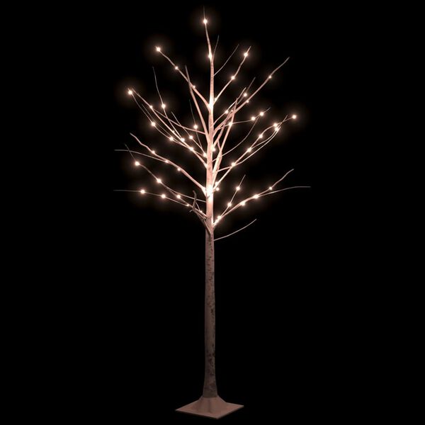 vidaXL Artificial Christmas Tree Warm white Steel 5.9 ft tall