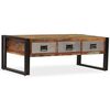 vidaXL Coffee Table Multicolour Solid reclaimed wood, steel legs