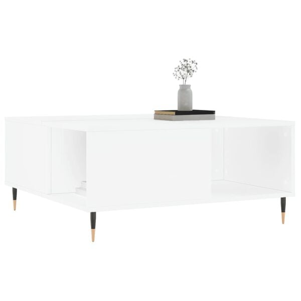 vidaXL Coffee Table White Engineered wood and metal Medium Coffee Table